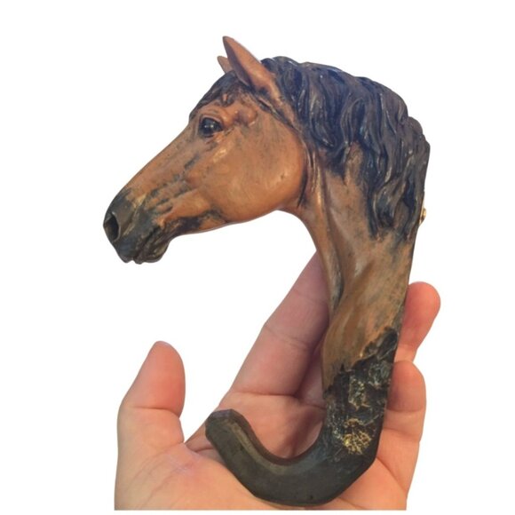 Horse Head Hook 6 in. Wall Mount Horse Head Hat/ Towel Hook Equestrian - Picture 4 of 7